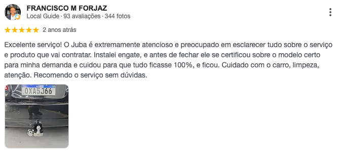 Avaliação de Francisco M Forjaz no Google — 5 estrelas